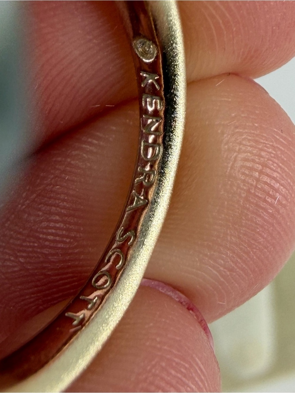 Kendra Scott Dani Cocktail Ring Gray Silver Size 6.5-7 - Picture 5 of 6